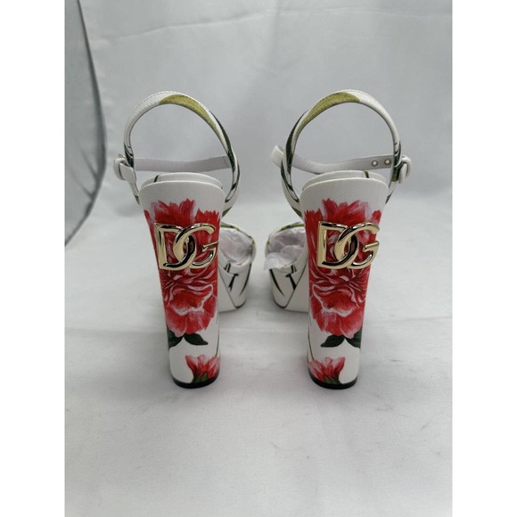 Dolce & Gabbana Women's Keira Floral Block Heel Platform Flowers EUR 36 US 6 - Picture 6 of 7